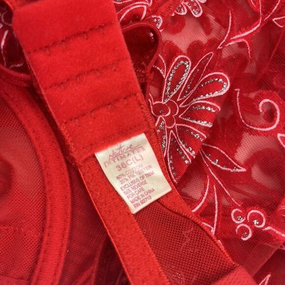 Vintage Y2K Babydoll Lace Sheer Top Bra 36C L Mesh Coquette Whimsigoth - Picture 4 of 11